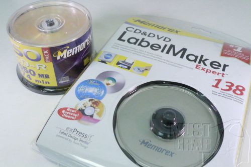 Memorex CD DVD Label Maker Expert Design Print and Apply New in Box +BONUS