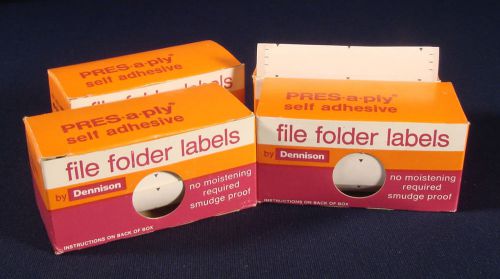 Self adhesive file folder labels 4 boxes dennison pres-a-ply for sale