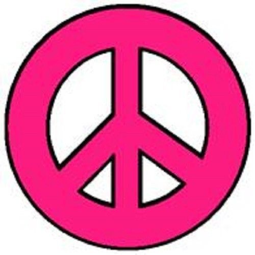 30 Custom Pink Peace Sign Personalized Address Labels