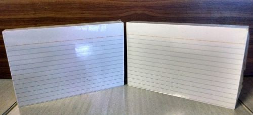 2 Packs of 100 Large Index Cards 4x6 White Ruled 200 Cards