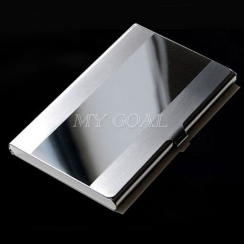 Stainless Steel Silver Metal Business ID Name Credit Card Holder Case Cover Box