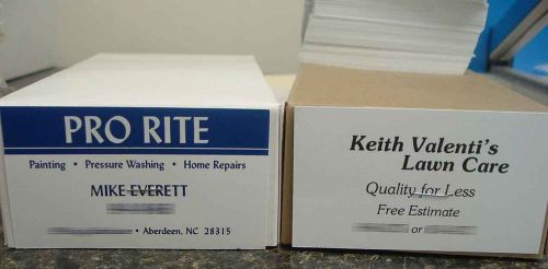 Business Cards-1 color Raised Print (Thermography)-BLACK OR REFLEX BLUE INK