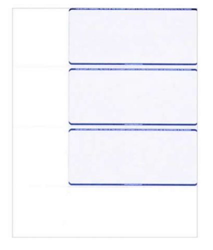 300 Blank Blue personal size checks + FREE iPhone/iPad App - 3000 Versacheck