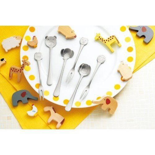 ANIMAL LAND Puppy Dog Design Small Cocktail Fork 21SS Stainless Steel JAPAN New