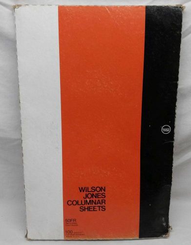 Wilson jones columnar sheets 50fr 11x17 100 sheets for post binder white in box for sale