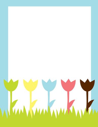 25 SHEETS COLORFUL TULIPS PAPER For Printers, Craft Projects, Invitations
