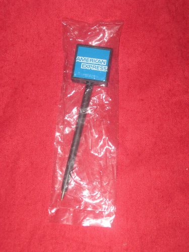 AMERICAN EXPRESS PEN WITH STRETCHY CORD AND STICK ON BACK - NEW
