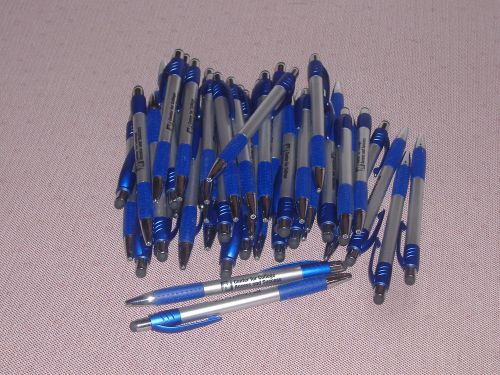 Lot of 50 Pens ballpoint retractable black ink stylus tip printed logo