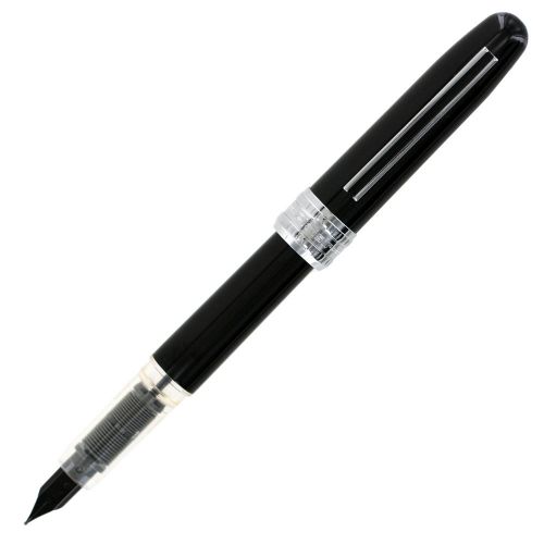 Platinum Plaisir Fountain Pen, Fine Point, Black Barrel, Black Ink