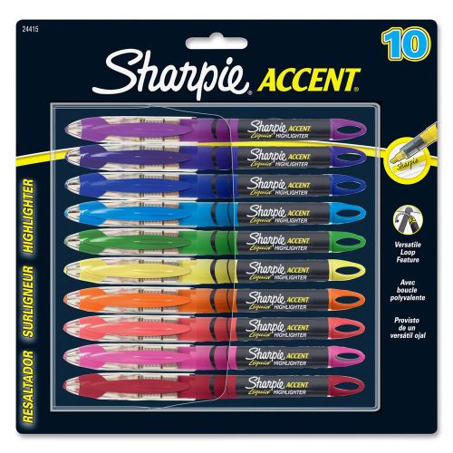 Sharpie Accent 10 Color Pen Style Liquid Highlighter Set - 24415PP