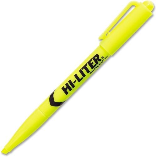 Avery hi-liter fluorescent pen style highlighter -chisel -yellow- 12/pack for sale