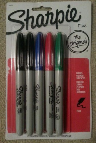 NEW 2 5 Packs 10 Sharpie Fine Point Permanent Markers Assorted Colors 30653