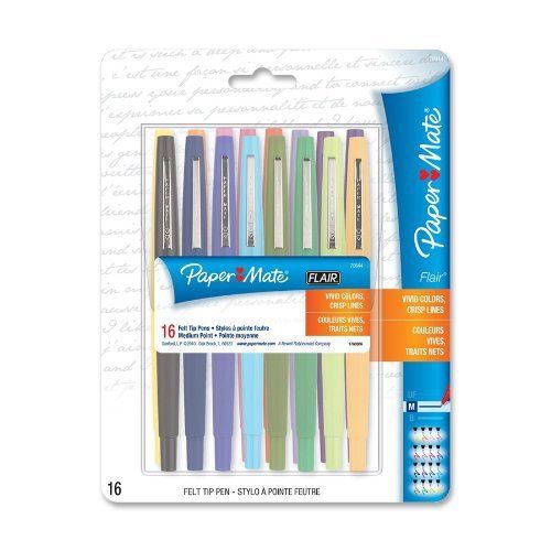 Paper mate flair marker - medium pen point type - assorted ink - (pap70644) for sale