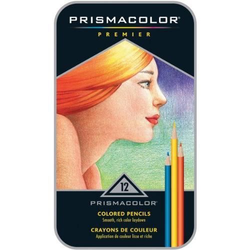 Prismacolor premier colored woodcase pencils, 12 assorted colors/set new for sale