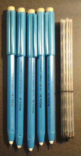 5 mechanical pencils instant automatic pencils &amp;15 tubes / erasers. for sale