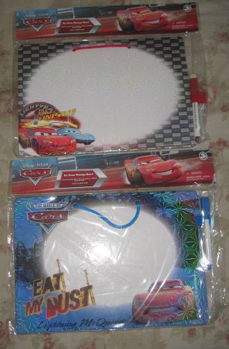 NEW DISNEY CARS LOT DRY ERASE WHITE BOARD &amp; PENS boy Christmas stocking Mcqueen