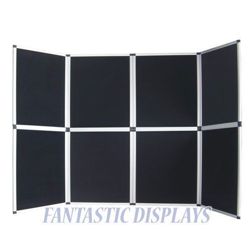 8 panel display for trade show presentation booth tabletop velcro matt black for sale