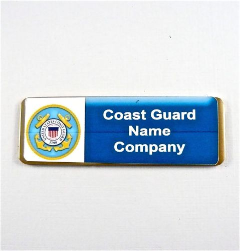 US COAST GUARD PERSONALIZED MAGNETIC ID NAME BADGE,NURSE,DR,MEDIC,MILITARY