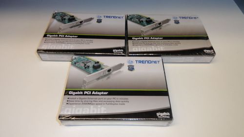 Lot 3 TrendNet Gigabit PCI Adapter Card (TEG-PCITXR) Sealed