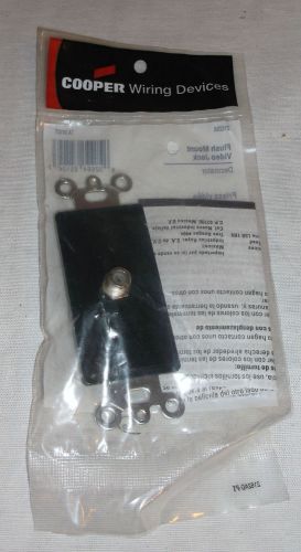 NEW Cooper Wiring Devices Flush Mount Video Jack Sealed