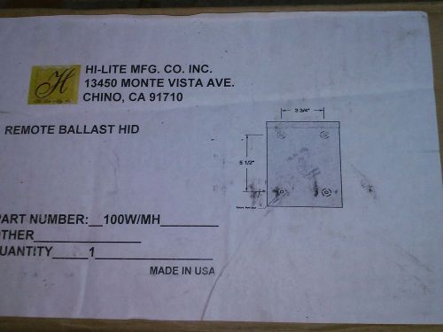 Ballast CH-100W/MH/RB-PRE-ASM , Cooper Crouse-Hinds, New