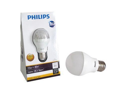 Philips 420232 7.5-watt A19 LED 3000K Light Bulb  Bright White