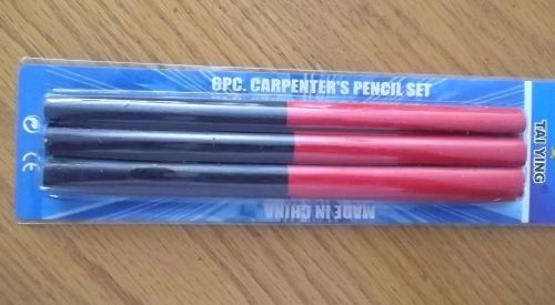 CARPENTER&#039;S 12 BLUE &amp; RED PENCILS INDUSTRIAL QUALITY RESISTS BREAKAGE