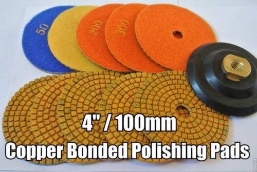 Premium Professional 100mm 4&#034; Copper metal Resin bonded Diamond Polishing pad