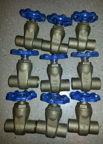 3/4 gate valve, solder, bronze  3/4 for sale