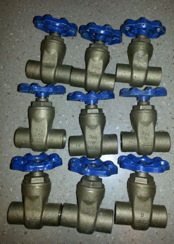 3/4 Gate Valve, Solder, Bronze  3/4