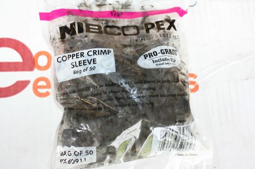 *NEW* NIBCO Pex Copper Crimp Sleeve 1/2&#034; (Qty-50) Pro-Grade PX80911