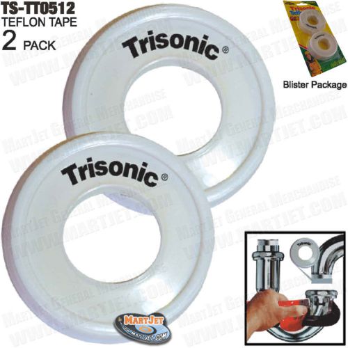 2 Rolls Teflon PTFE Thread Plumber Tape Sealant Plumbing Pipe Seal Fixture White