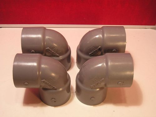 4 new lasco sch-80 (f-437/f-439) cpvc 2 1/2&#034; elbow 90 degree pipe fittings for sale