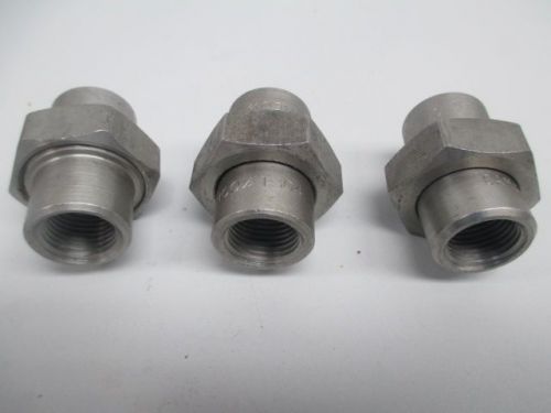 LOT 3 NEW CAMCO 1/2-T-304 1/2 IN STAINLESS PIPE FITTING UNION D240967