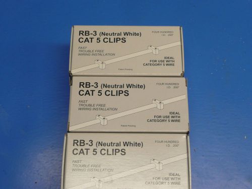 3 BOXES PB-3 CAT 5 CLIPS 400 PER BOX BY TELECRAFTER MADE IN  U.S.A