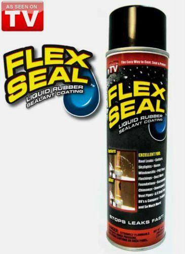 Flex seal 14-ounce as seen on tv liquid rubber sealant in a can, black for sale