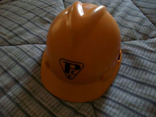 Vintage Yellow Pcc  MSA Hard Hat Estate Sale Construction, Electrical, Safety