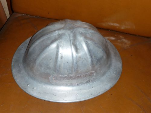 Vintage McDonald Aluminum Safety Hard Hat w/ Leather Liner Oil Field Worker USA