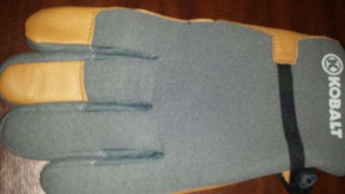 Kobalt Large Men&#039;s Leather Palm Work Gloves