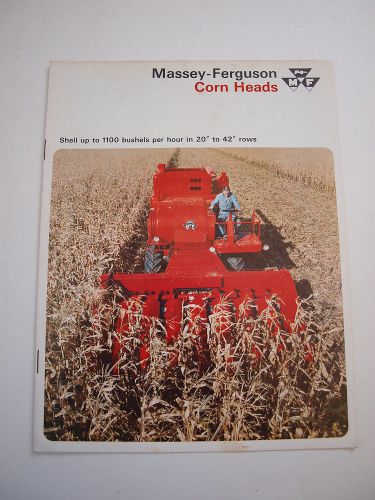 Massey-Ferguson MF 205 300 410 510 Combine Corn Head Color Brochure 12 pg. &#039;67