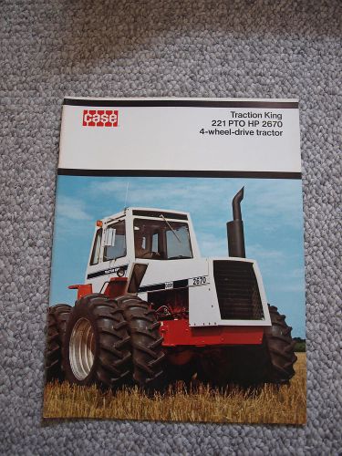 Case 2670 Traction King 4WD Tractor Color Brochure 28 pg. Original MINT &#039;75