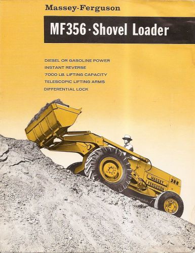 Equipment Brochure - Massey-Ferguson - MF 356 - Shovel Loader - c1963 (E1780)