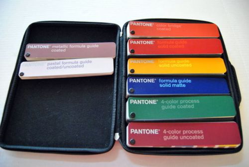 Pantone Color Formula Guides Tints - 8 Book Set + Travel Case Graphic Design