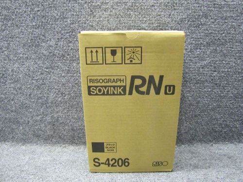 Riso RN u Risograph SOYINK S-4206 Duplicator Ink Toner Tube Black *Box of 2*