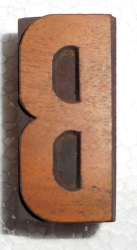 Vintage Letterpress Letter &#034;B&#034; Wood Type Printers Block Collection.B781