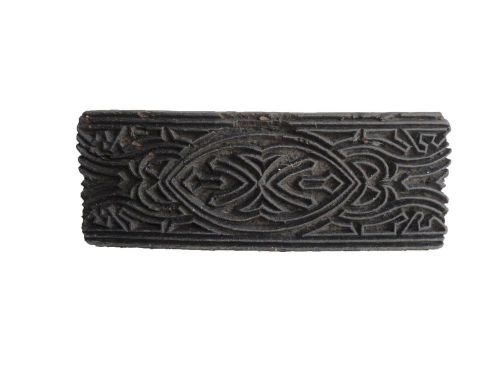 INDIAN HAND CARVED OLDWOODEN TEXTILE STAMP PRINT BLOCK USED FOR PRINTING  WS057