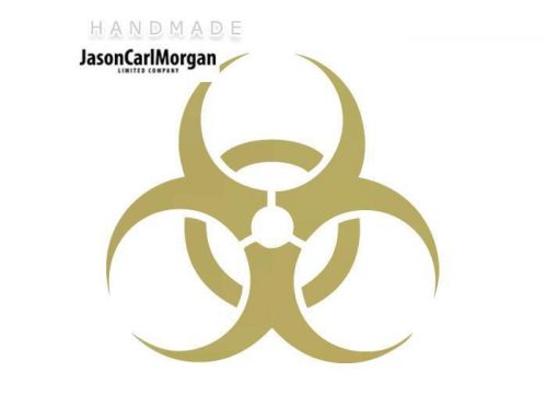 JCM® Iron On Applique Decal, Biohazard Gold