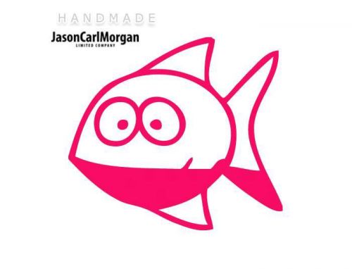 JCM® Iron On Applique Decal, Fish Neon Pink