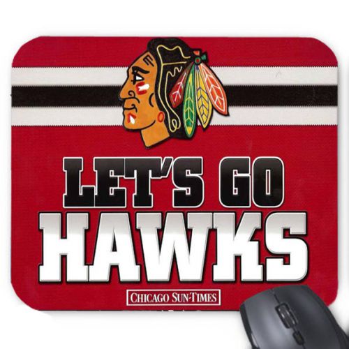 Let&#039;s Go Hawks hockey Mouse Pad Mat Mousepad Hot Gift