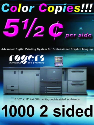 Two Sided Color Copies, Professional 60lb